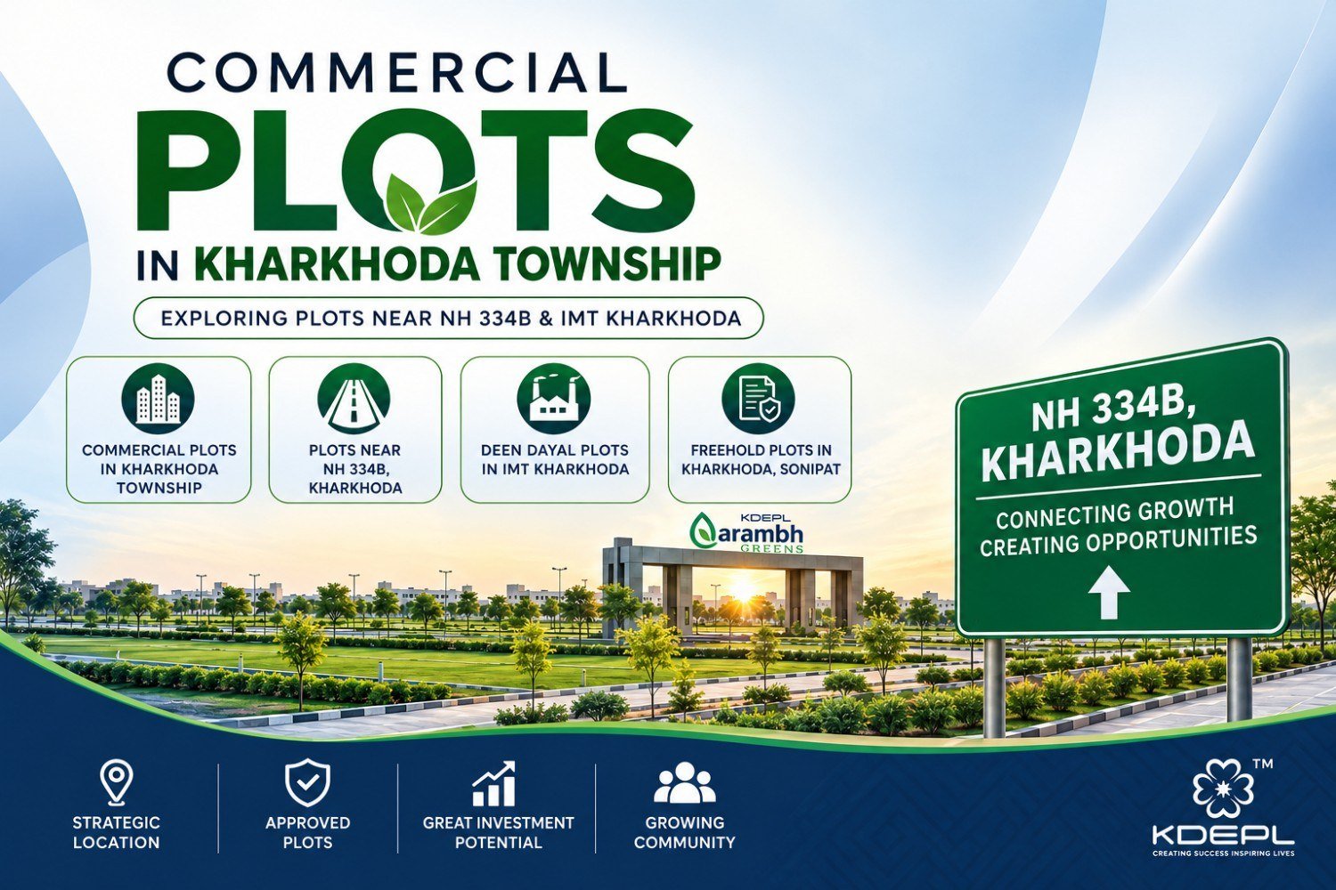 Commercial Plots in Kharkhoda Township: Exploring Plots Near NH 334B & IMT Kharkhoda